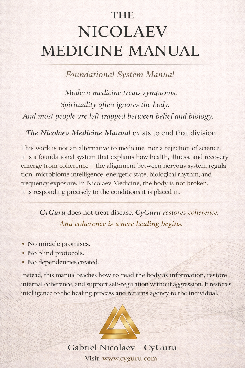 The Nicolaev Medicine Manual