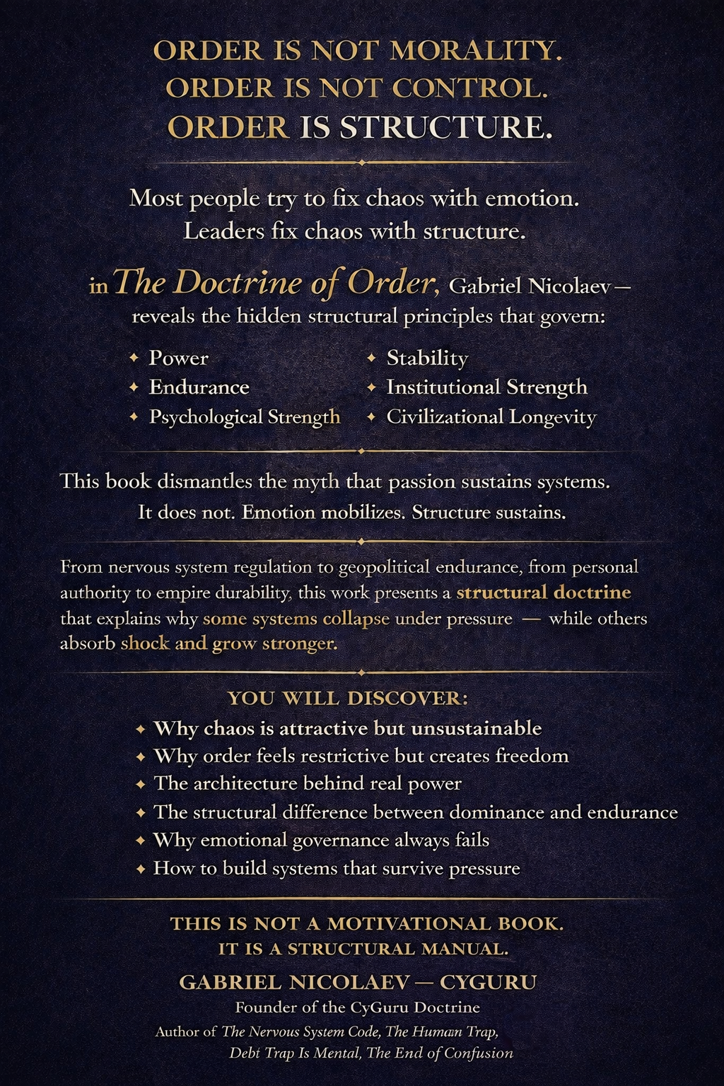 THE DOCTRINE OF ORDER