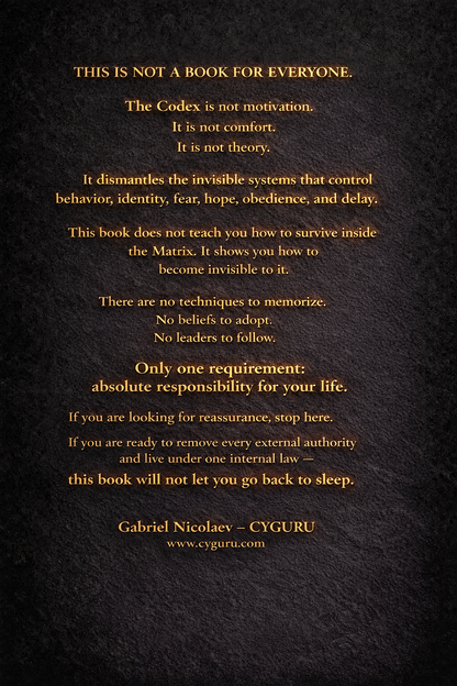 THE CODEX — MATRIX EXIT